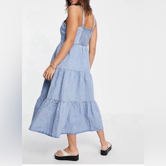 Levi's sabine Button Front Tiered Midi Dress - Picture 5 of 6